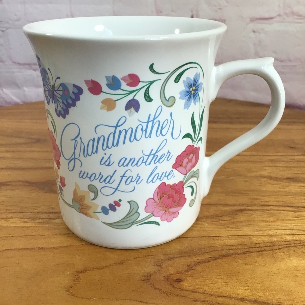 Vintage Hallmark Grandmother Floral Ceramic Mug
